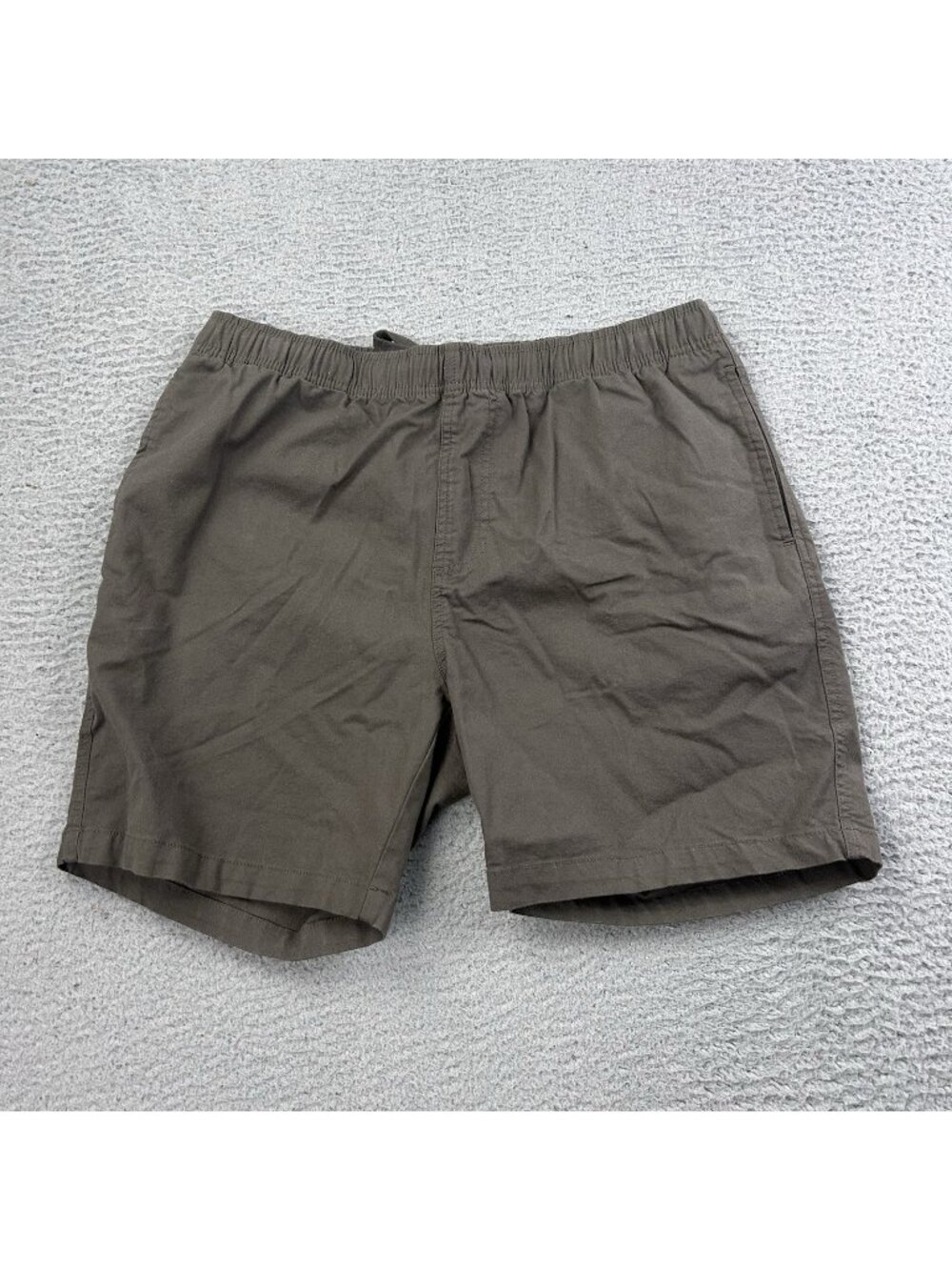 Free Fly Stretch Canvas Mens Shorts Green Size Large Drawstring Casual